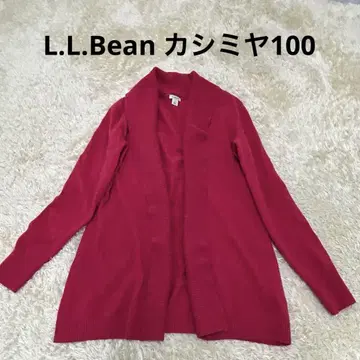 L.L.Bean 캐시미어 100% 핑크 가디건 토퍼 S
