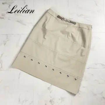 Leilian 세미 플레어 스커트 베이지 사이즈 13*QC335