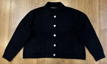 mizuiro ind 카라 부착 숏 가디건 프리 블랙