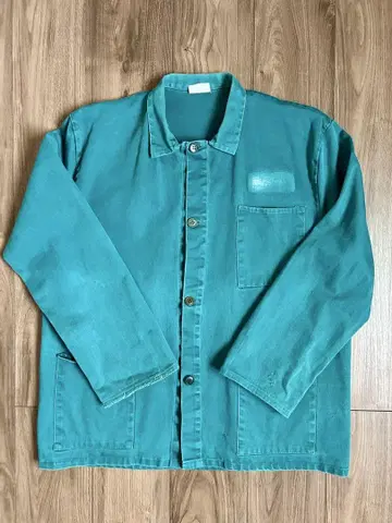 1960s 유로 빈티지 레어 그린 워크 자켓 커버올