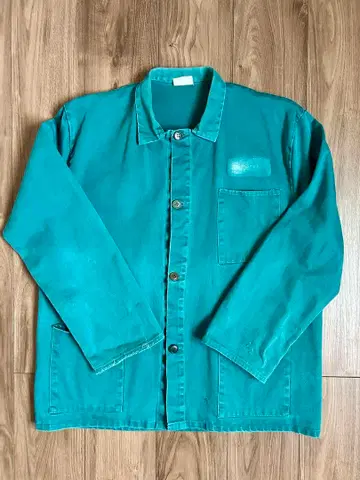 1960s 유로 빈티지 레어 그린 워크 자켓 커버올