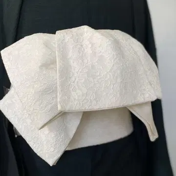 단면 전체 레이스 반폭 오비 양면 화이트
