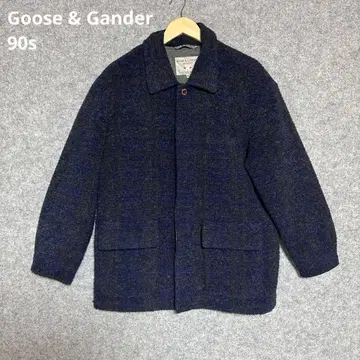 Goose & Gander 90s 빈티지 울 코트 블루종