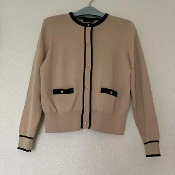 allureville 베이지 블랙 가디건