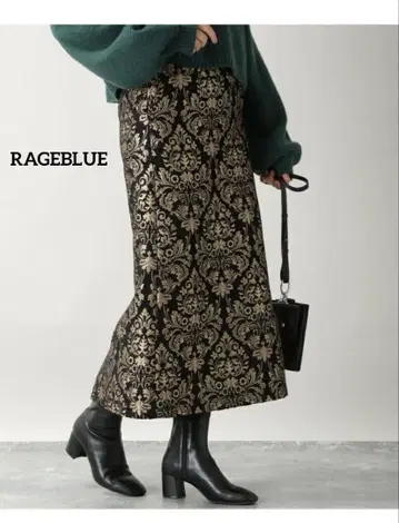 가을 겨울 RAGEBLUE 고블랑 I라인 스커트 블랙 계열 FREE