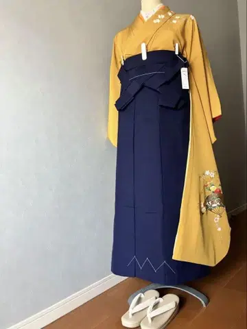 새상품 다크 네이비 울 하카마 여성용