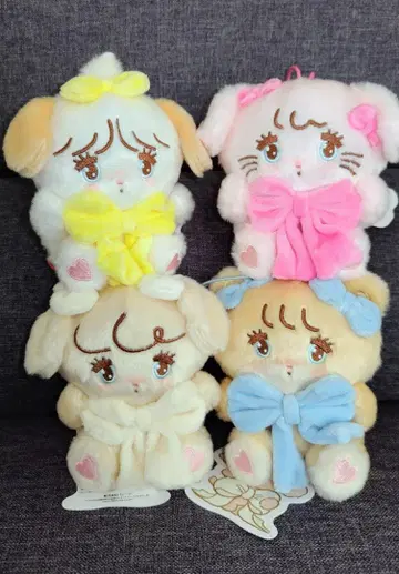 mikko 안아주는 리본 마스코트 4종 세트