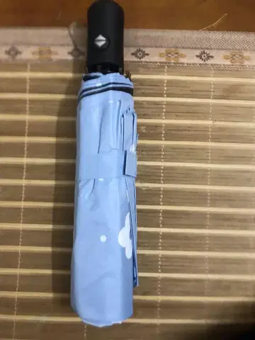 스카이블루 구름 무늬 접이식 우산 우천 겸용