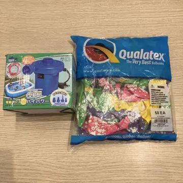 전동 펌프와 컬러풀 벌룬 세트
