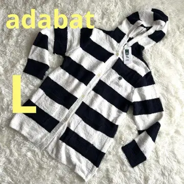 [새상품] adabat 아다바트 파일 원단, 앞 버튼 후드티 L H