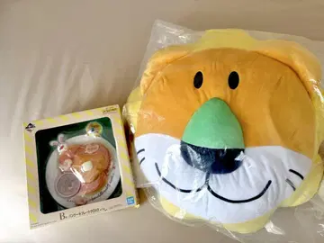 제일복권 긴비스 타베코 동물 사자 쿠션 & 팬케이크 시계