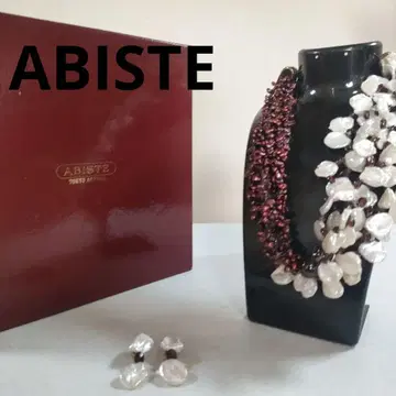 P2 컨디션 최상 아비 스테 ABISTE 목걸이 귀찌 세트 케이스 포함