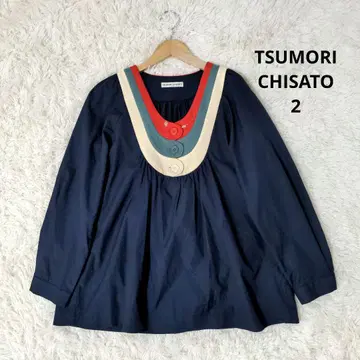 TSUMORI CHISATO 츠모리치사토 네이비 긴팔 셔츠 자수 2