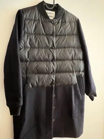 MUVEIL WORK 블랙 다운 자켓