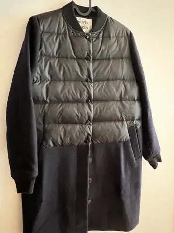 MUVEIL WORK 블랙 다운 자켓