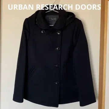 DOORS 숄카라 2WAY 울 코트 네이비