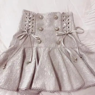 LIZLISA 사이드 레이스업 밑단 프릴 치마바지