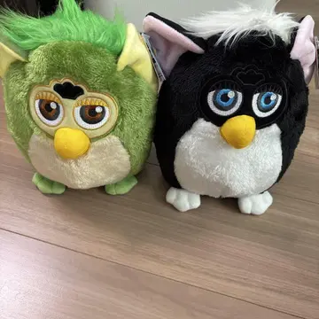 택 포함 새상품! 레트로 퍼비 M 사이즈 봉제 인형 전 2종 세트!