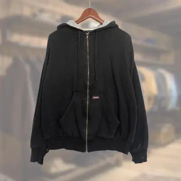 Dickies 풀 집업 후드티 더블 페이스 안감 서멀 그런지