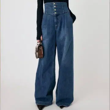 인기 MOUSSY 코르셋 디자인 배기 S