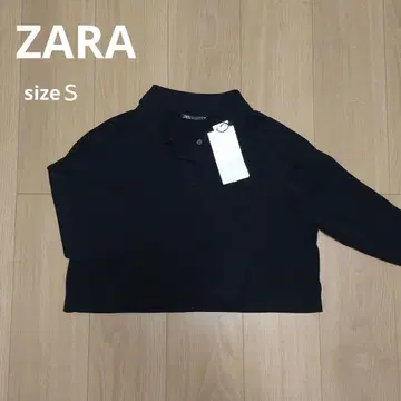 ZARA 블랙 긴팔 피케 셔츠 S 사이즈