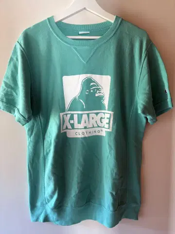 X-LARGE 고릴라 프린트 T셔츠 터콰이즈