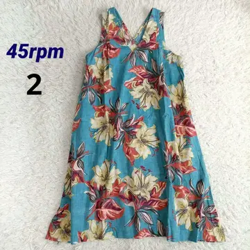 새상품급 45R umii908 플라워 프린트 원피스 2 V넥 롱 기장
