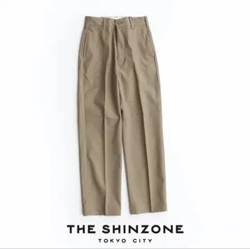 THE SHINZONE 베이지 하이웨스트 치노 팬츠