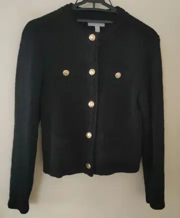 H&M 골드 버튼 노카라 자켓 블랙 ZARA Tommy