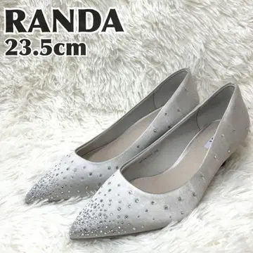 미사용 새상품 RANDA 비쥬 장식 스틸레토 펌프스 23.5cm