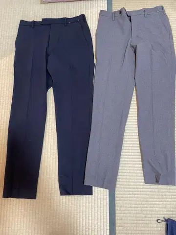 UNIQLO 슬랙스 2색 세트 네이비 그레이