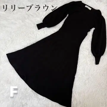 새상품급 릴리 브라운 블랙 롱 원피스 프리 사이즈