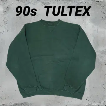 90s TULTEX 다크 그린 맨투맨 페이드 XL 사이즈