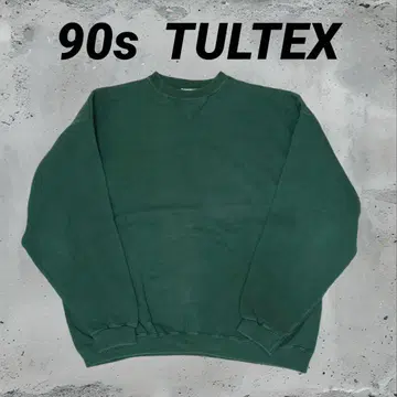 90s TULTEX 다크 그린 맨투맨 페이드 XL 사이즈