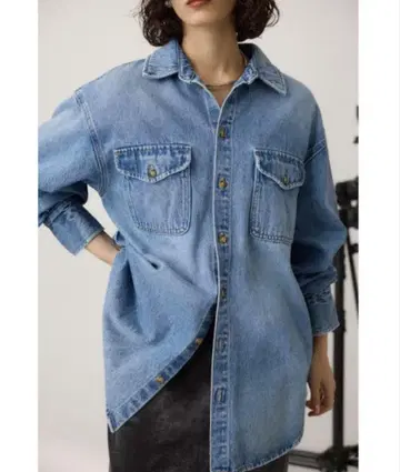 보이프렌드 데님 셔츠