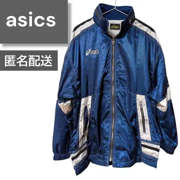 새상품급 asics 광택 나일론 자켓 윈드브레이커