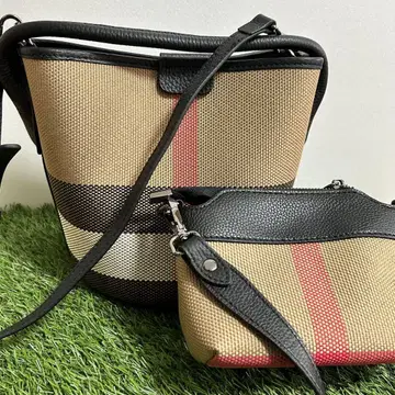 체크 패턴 핸드백 숄더백 2WAY 세트