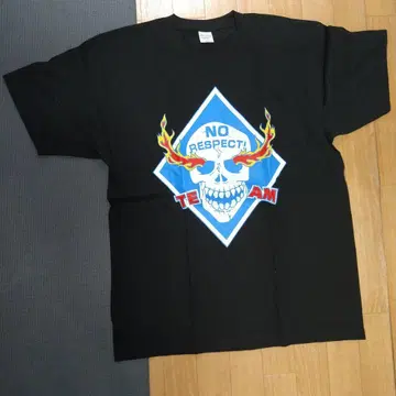 NO RESPECT! 스컬 블랙 T셔츠 XL