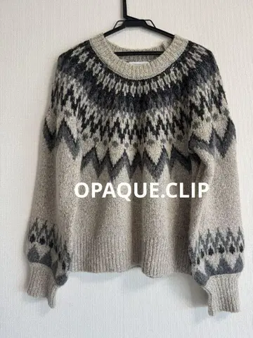OPAQUE.CLIP 노르딕 무늬 스웨터