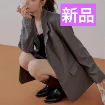 새상품 Chico 치코 빅 숄더 싱글 자켓 그레이
