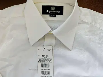 Aquascutum 화이트 긴팔 와이셔츠 M 사이즈 새상품