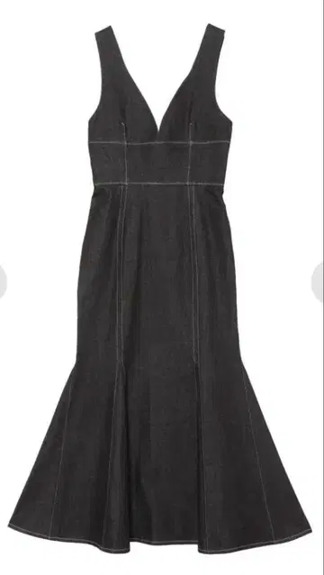 Laguna moon 뷔스티에 머메이드 데님 원피스 블랙