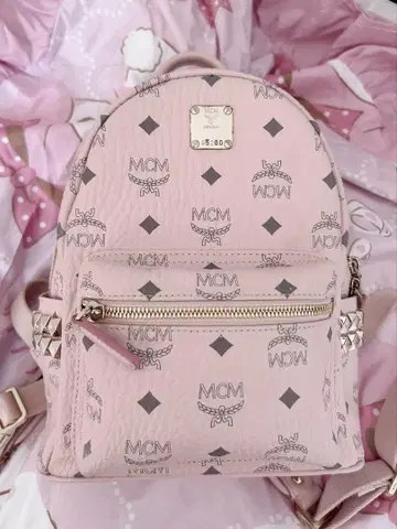 MCM 백팩 파우더 핑크 S 사이즈 정품