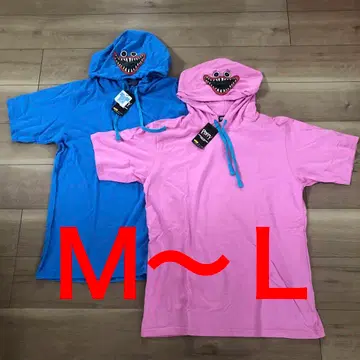 새상품 포피 플레이타임  후드티 후드 부착 T셔츠 2장 세트