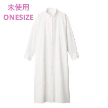 MUJI 고밀도 직조 긴팔 원피스 ONE SIZE 아이보리