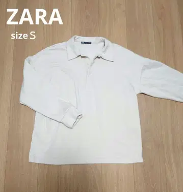 ZARA 크림색 피케 셔츠 S