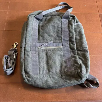 올리브 그린 퀼팅 백팩 3WAY used