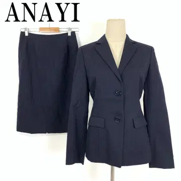 LA7240 ANAYI 아나이 스커트 셋업 네이비 울 38