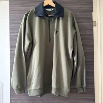 DISCUS ATHLETIC 하프 지퍼 자켓 L 올리브 그린