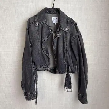 ZARA 다크 그레이 라이더 자켓 L